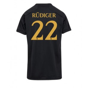 Real Madrid Antonio Rudiger #22 Tredje trøje Dame 2023-24 Kort ærmer